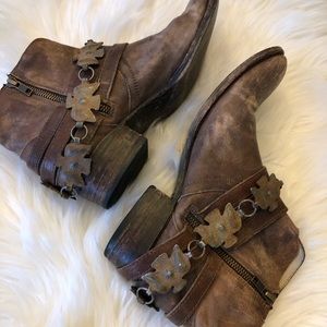Freebird Booties with Metal Decoration Sz 10